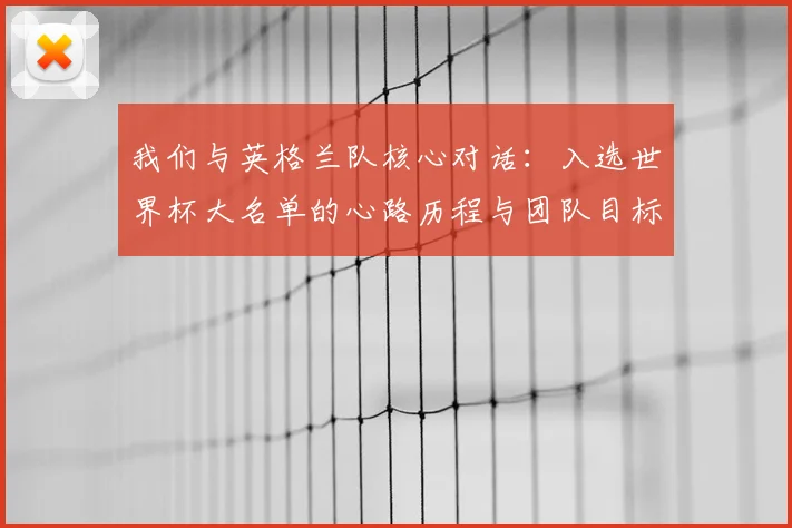 我们与英格兰队核心对话：入选世界杯大名单的心路历程与团队目标